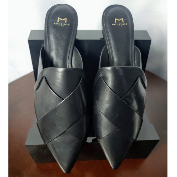 Marc Fisher LTD Wmns Sono Leather Pointed Toe Mule - Picture 3 of 6